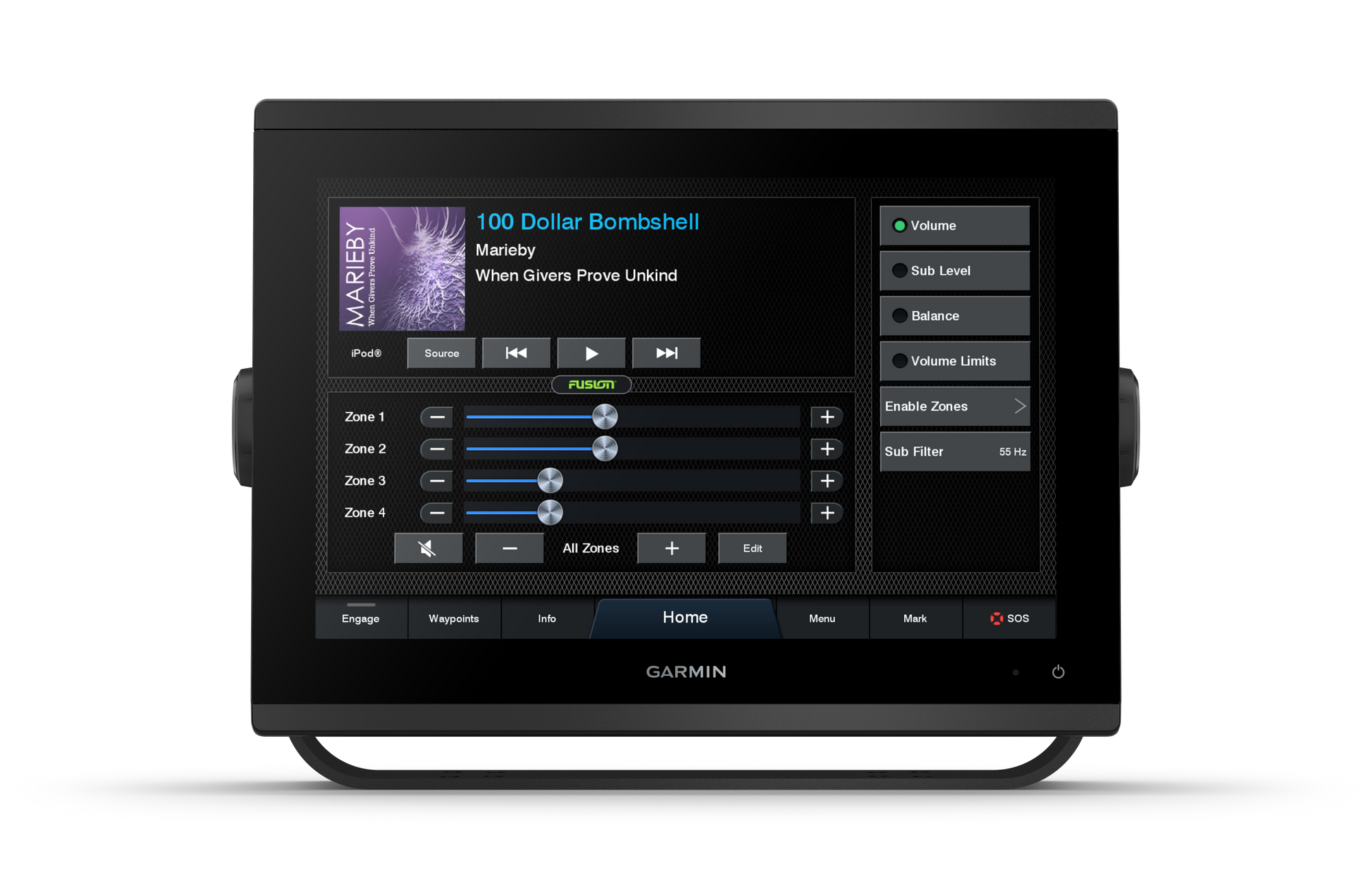 Garmin GPSMAP 1242xsv 12" Chartplotter (buttons), built-in sounder and Navionics charts