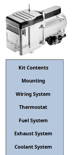 Espar MII D10W/D12W Marine Install Kit