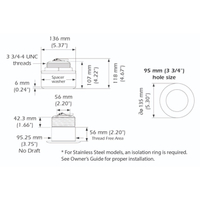Navico Ss164 20 Transducer Thru Hull Stainless 20 Deg 1000W