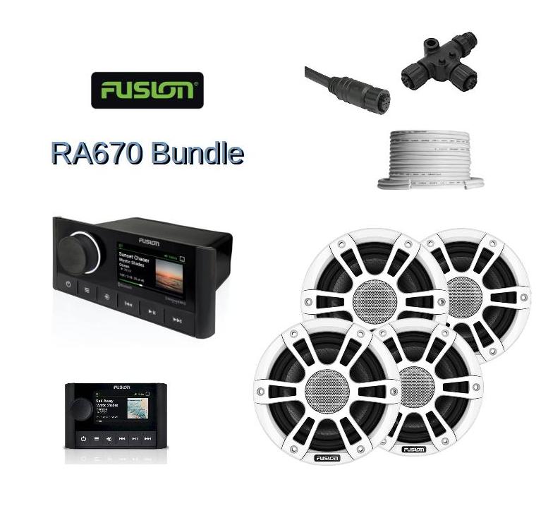 Garmin Fusion RA670 Audio System Bundle